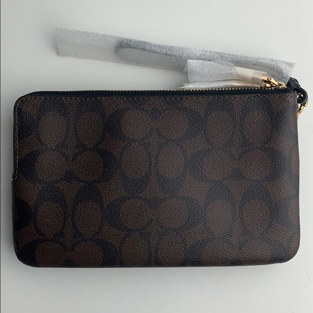 COACH Large Signature Double Zip Wallet #04206 - Picture 4 of 7